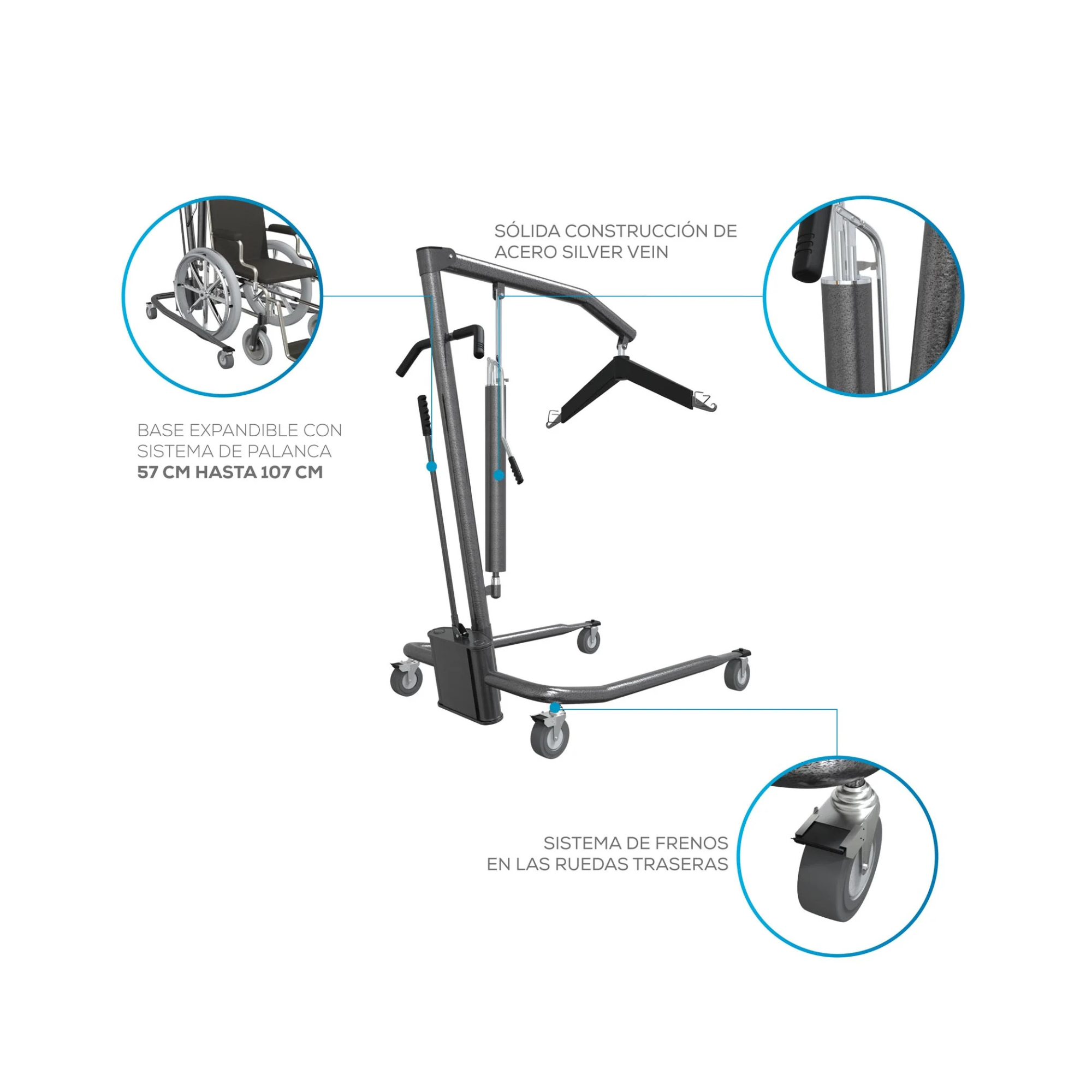 Grúa hidráulica para levantar pacientes Theramotion TM990