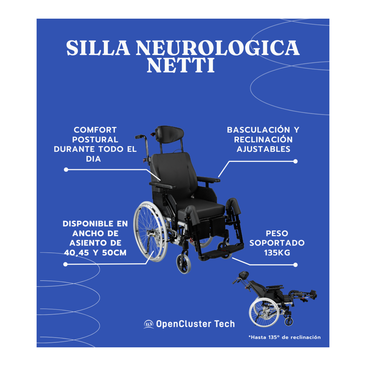 Silla de Ruedas Neurológica Netti 4U CE Plus