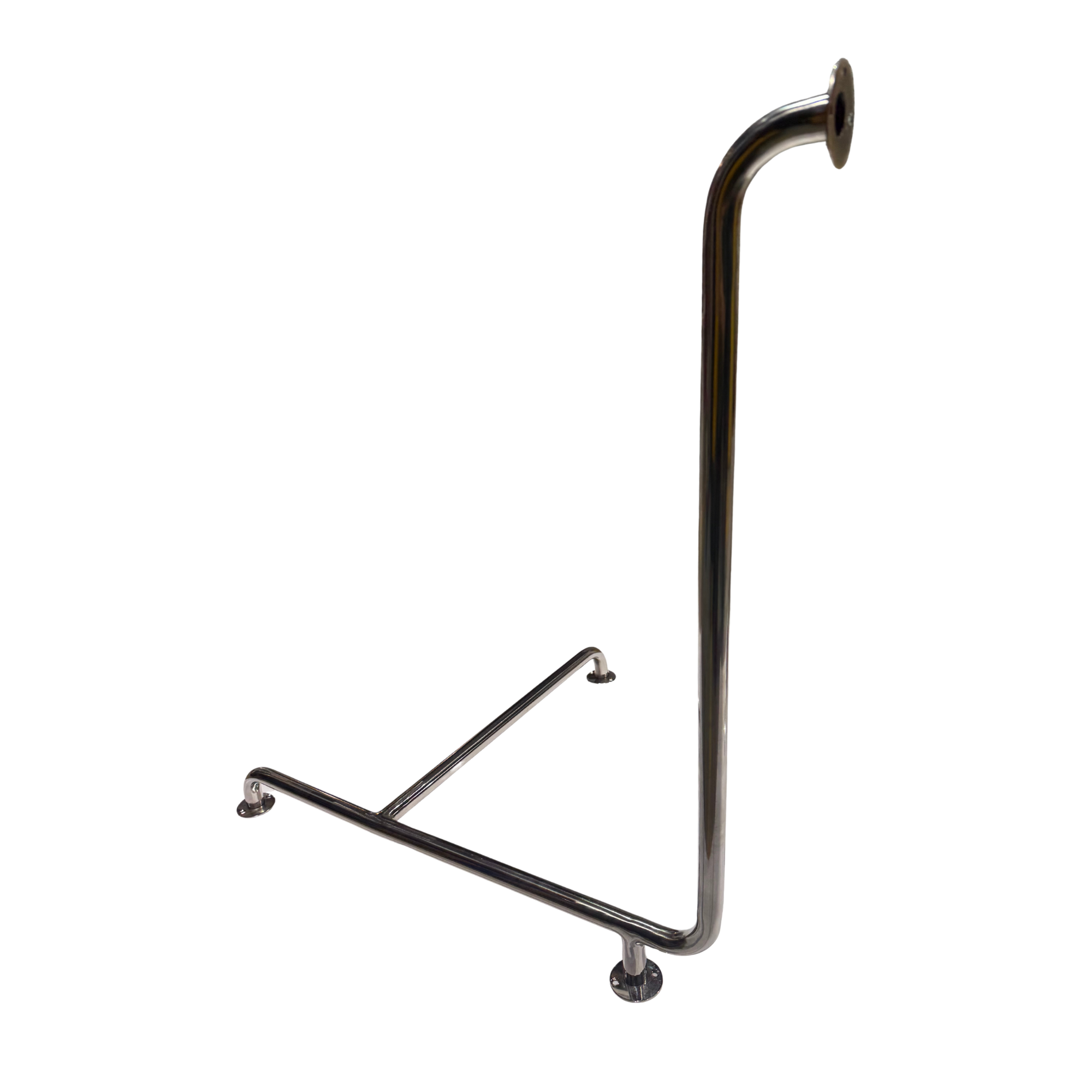 Barra de seguridad para baño triple rincón inoxidable