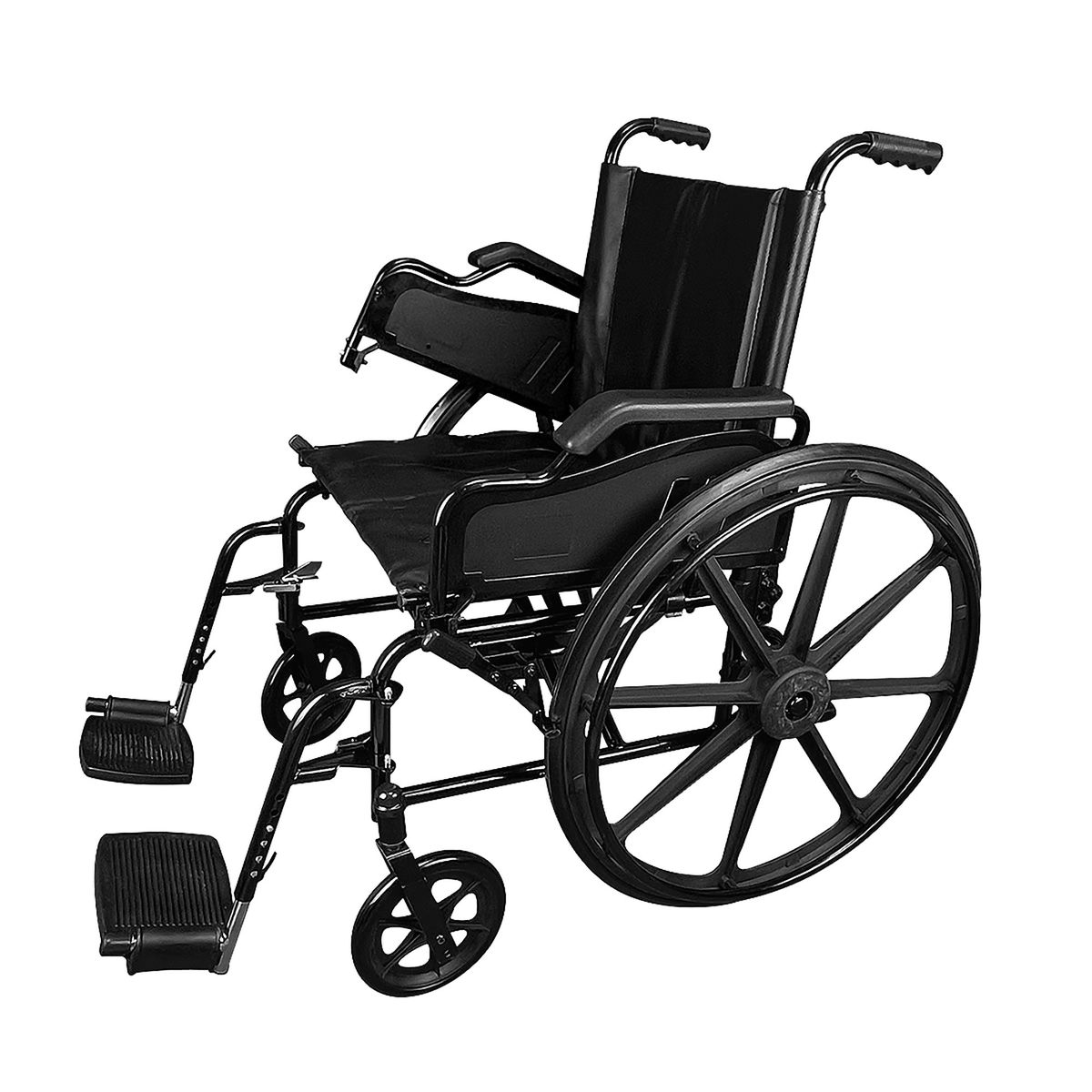 Silla de ruedas con un apoyabrazos levantado que deja el costado libre
