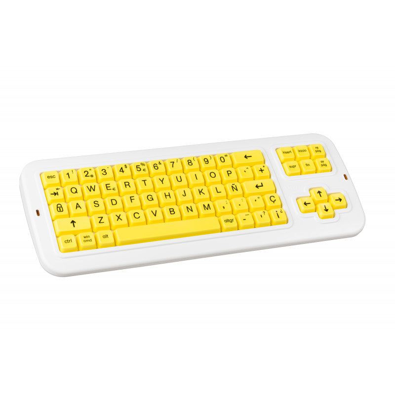 Teclado Clevy Junior Alto Contraste Amarillo y Negro