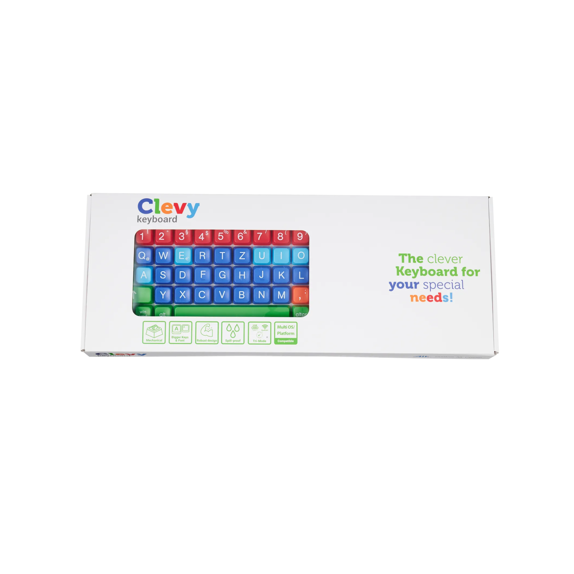 Teclado Alto Contraste de Colores Clevy 3 Tri-mode