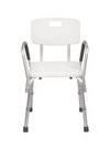 Silla de ducha con apoya brazos y respaldo desmontable Promsa