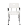 Silla de ducha con apoya brazos y respaldo desmontable Promsa