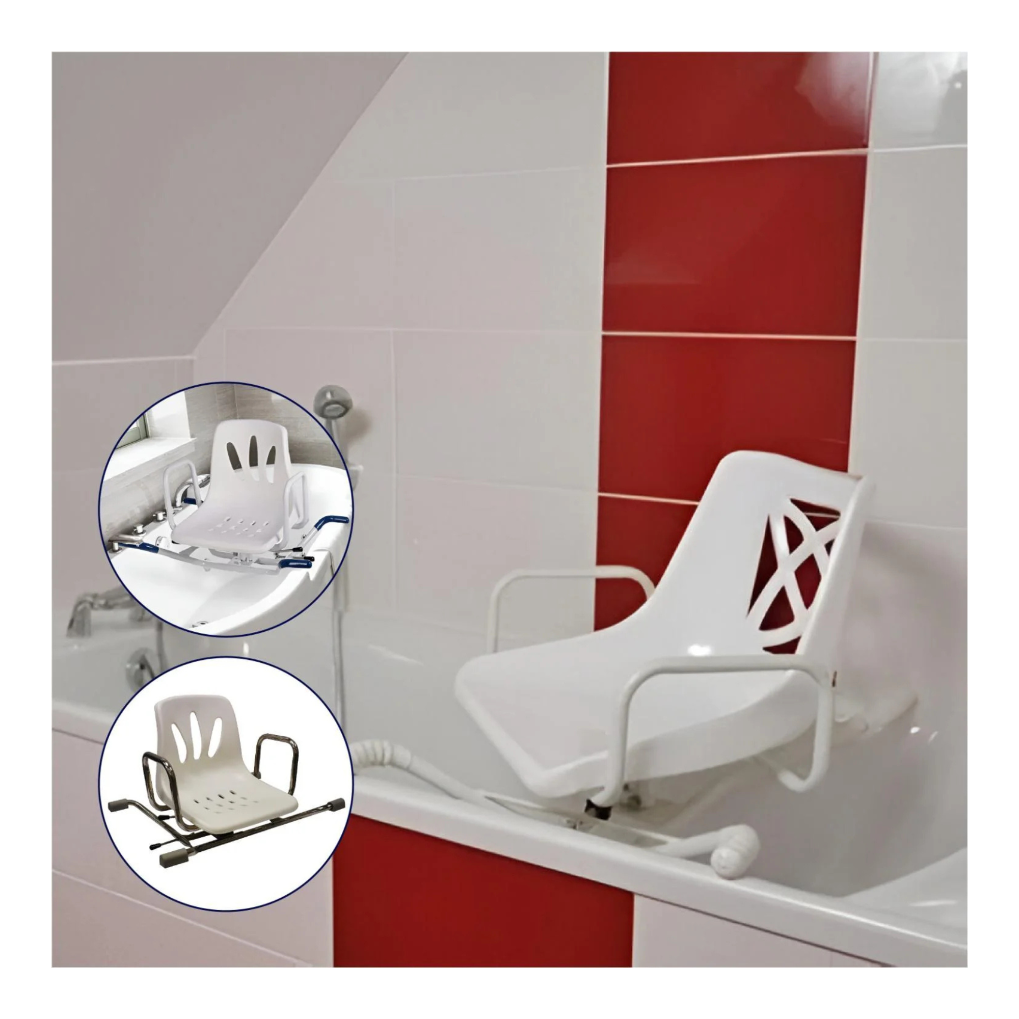 Silla De Baño Giratoria Acero Inoxidable