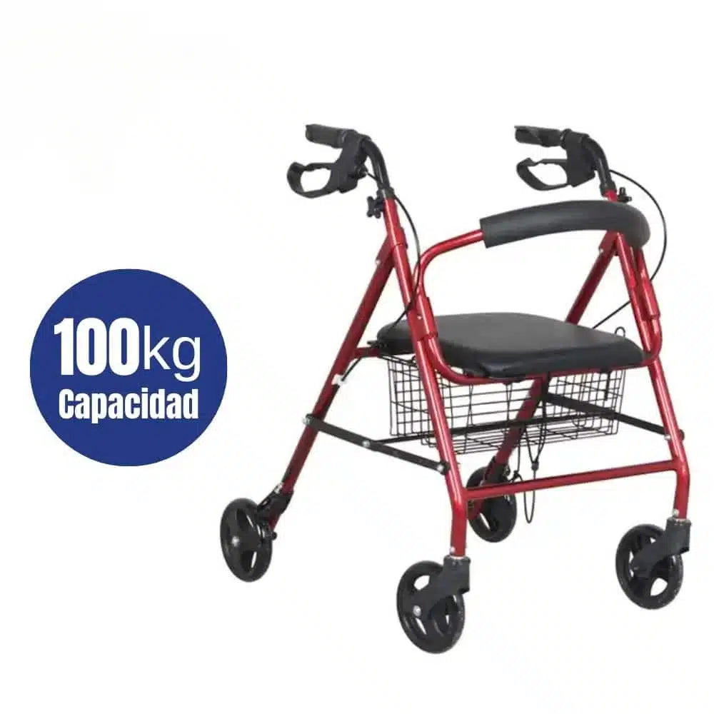 Andador burrito con 4 ruedas plegable