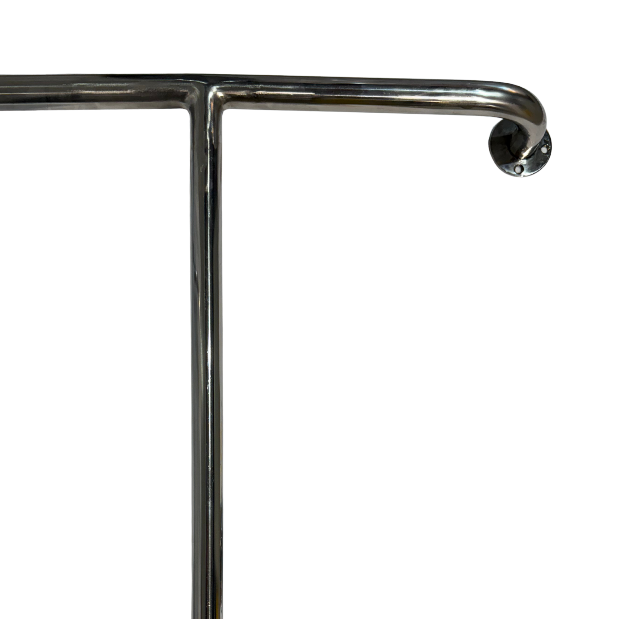 Barra de seguridad para baño triple rincón inoxidable