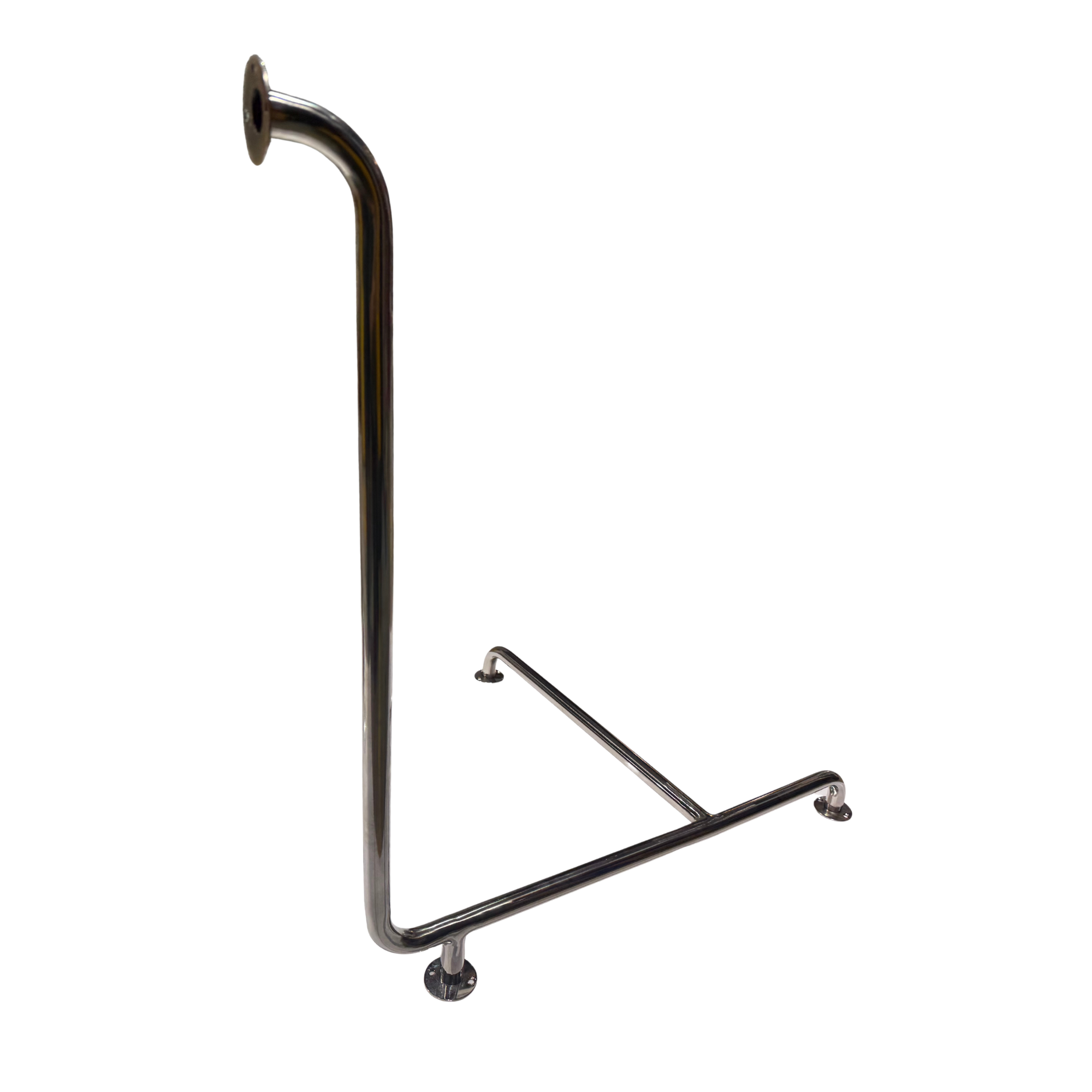 Barra de seguridad para baño triple rincón inoxidable