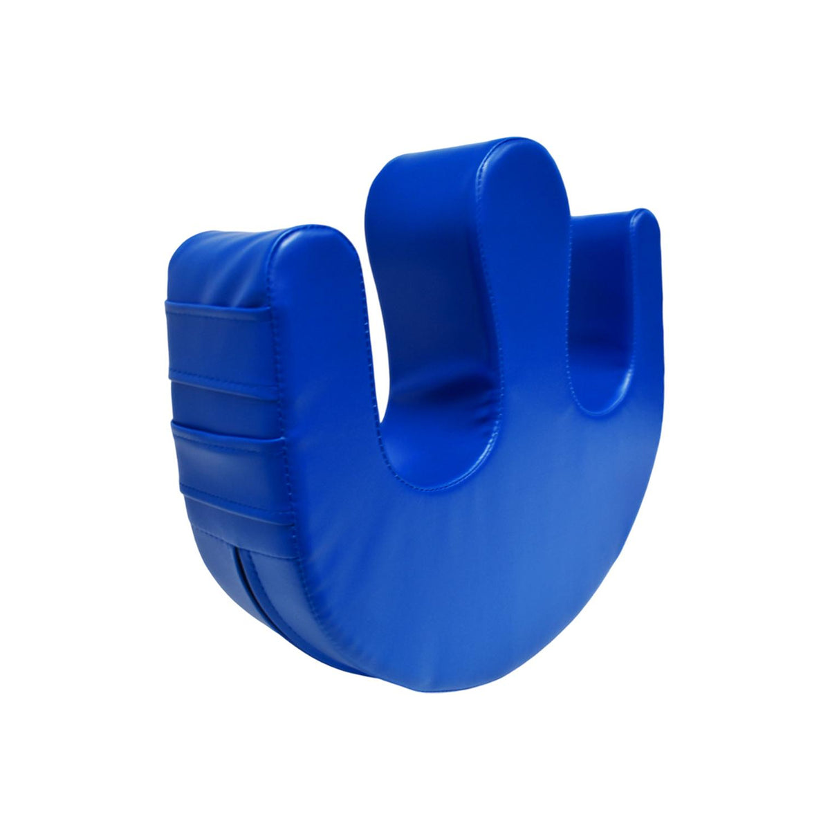Cojín para girar pacientes de color azul, de pie, con asas en el costado