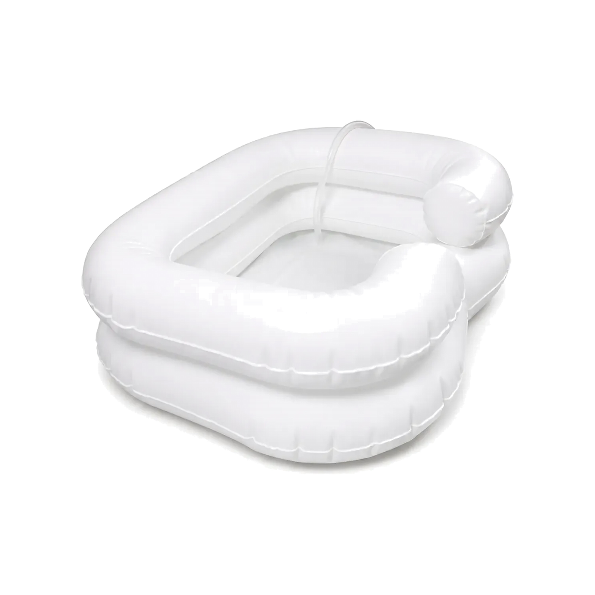 Lavapelo inflable de doble tubo con la manguera de drenaje transparente conectada