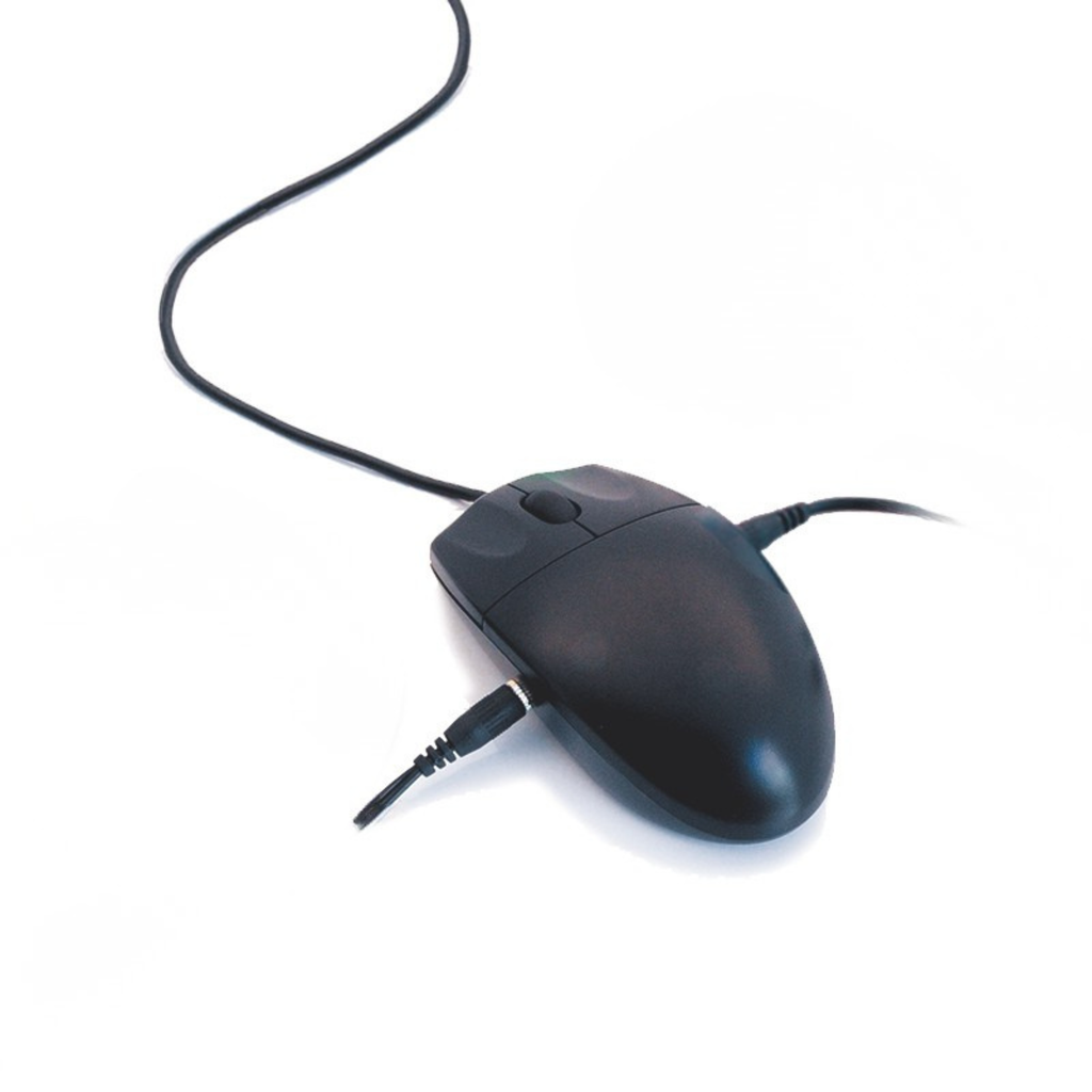 Mouse USB con conexión a dos botones adaptados