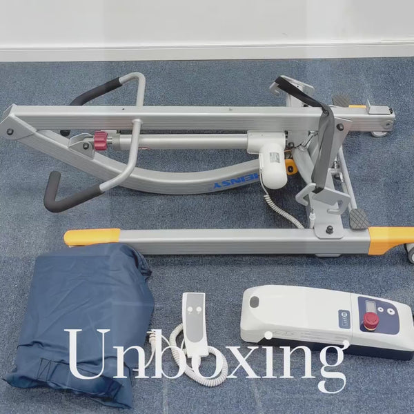 (Plegable) Grúa eléctrica para traslado de pacientes